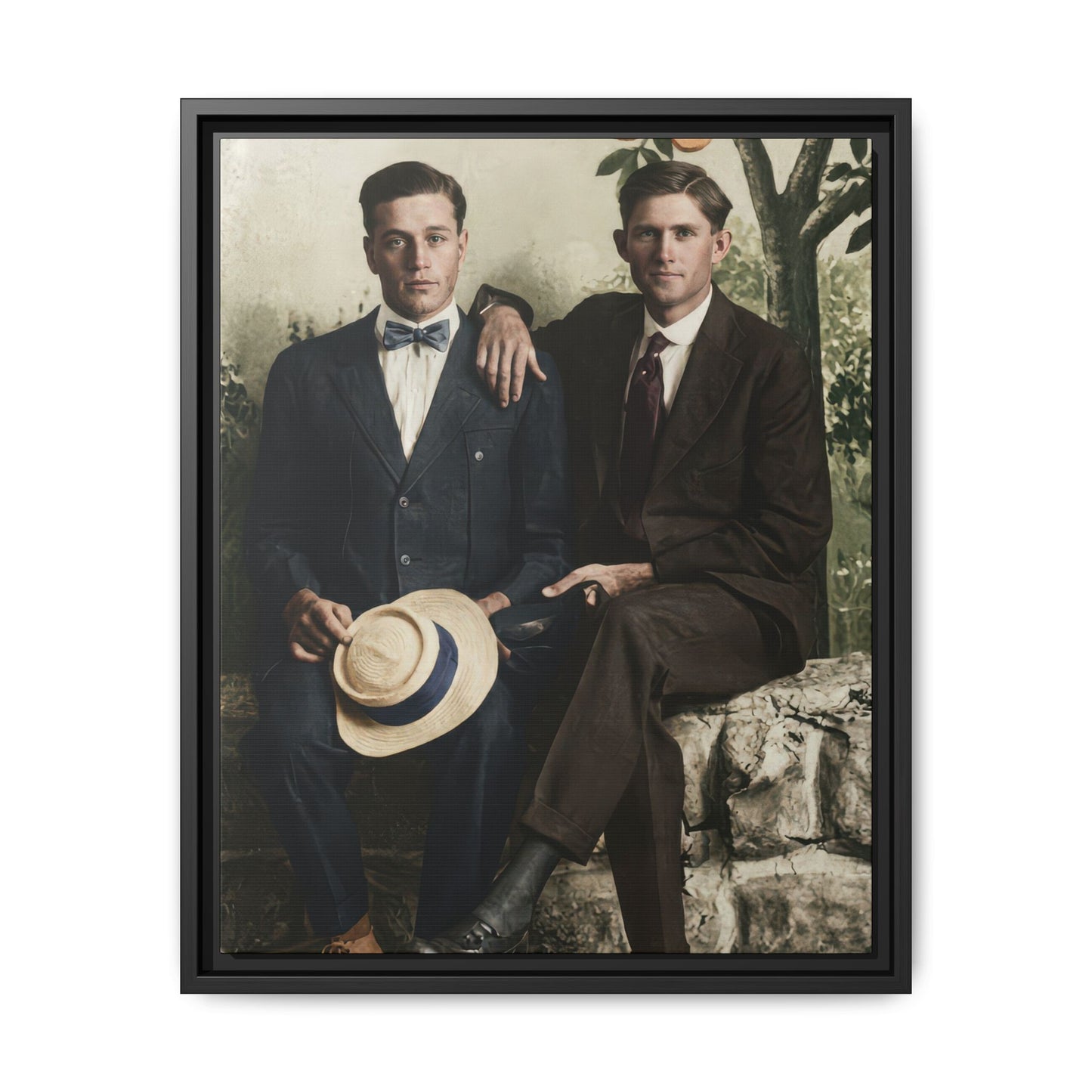paire 062 | Framed Vintage Photo - Matte Canvas