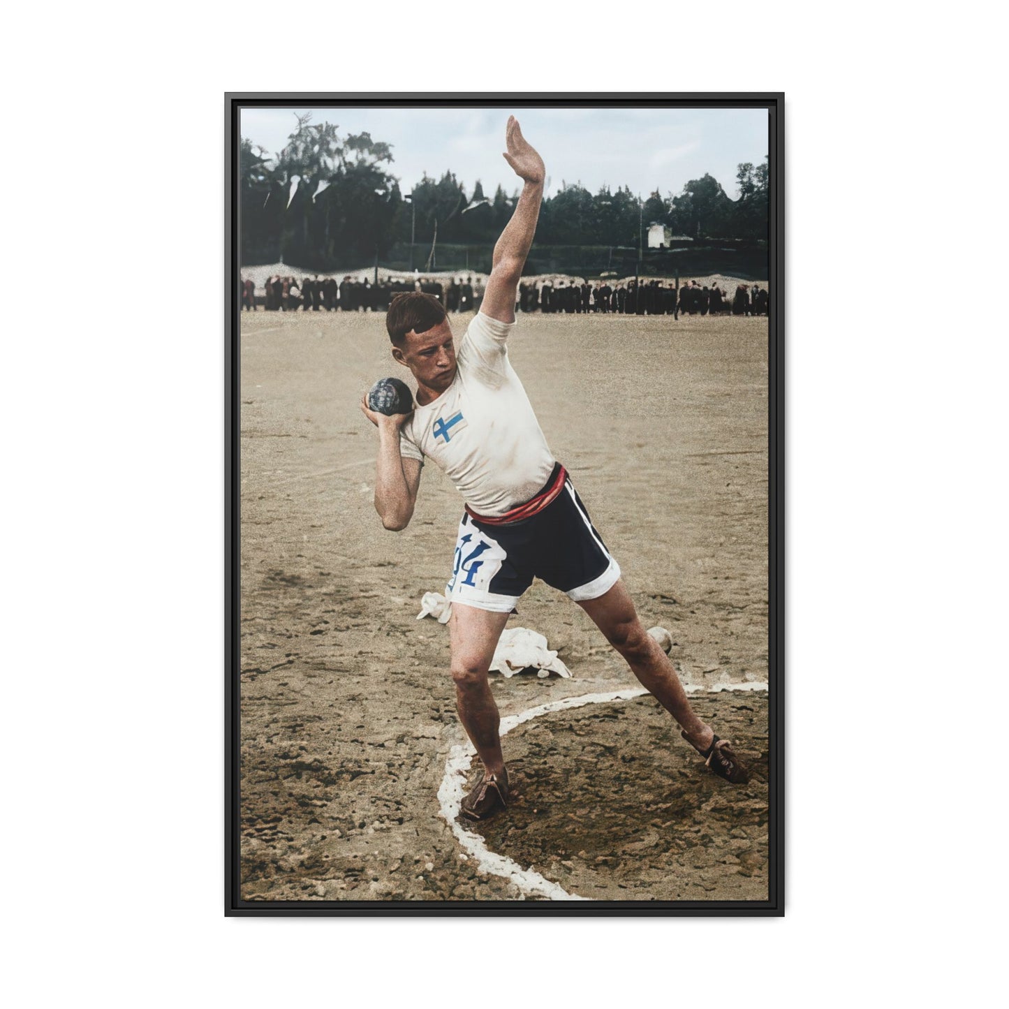 athlétisme 037 | Framed Vintage Photo - Matte Canvas