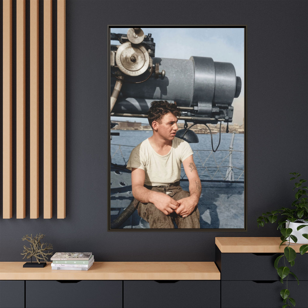 celibataire 026 | Framed Vintage Photo - Matte Canvas