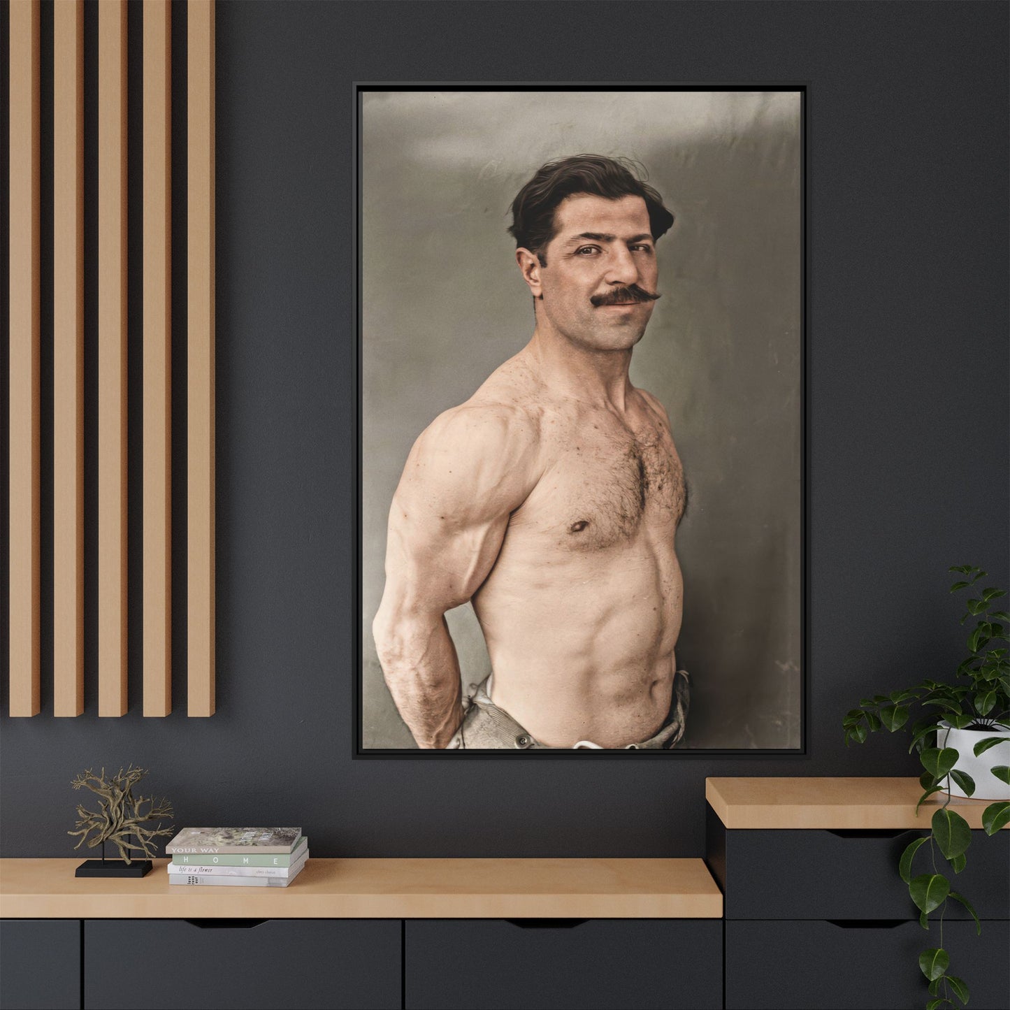 athlétisme 024 | Framed Vintage Photo - Matte Canvas