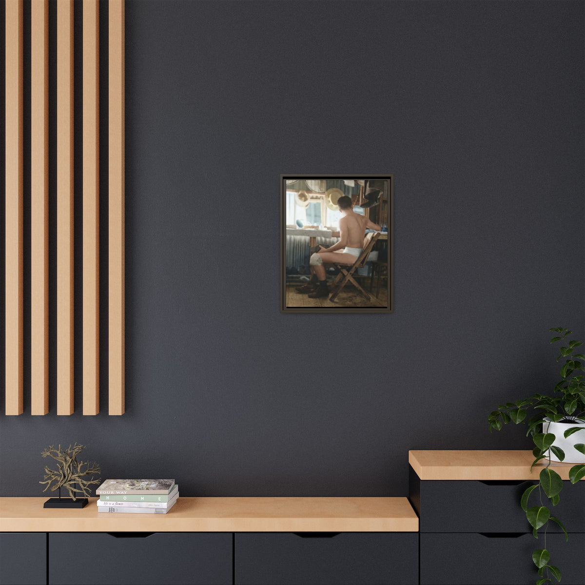celibataire 022 | Framed Vintage Photo - Matte Canvas