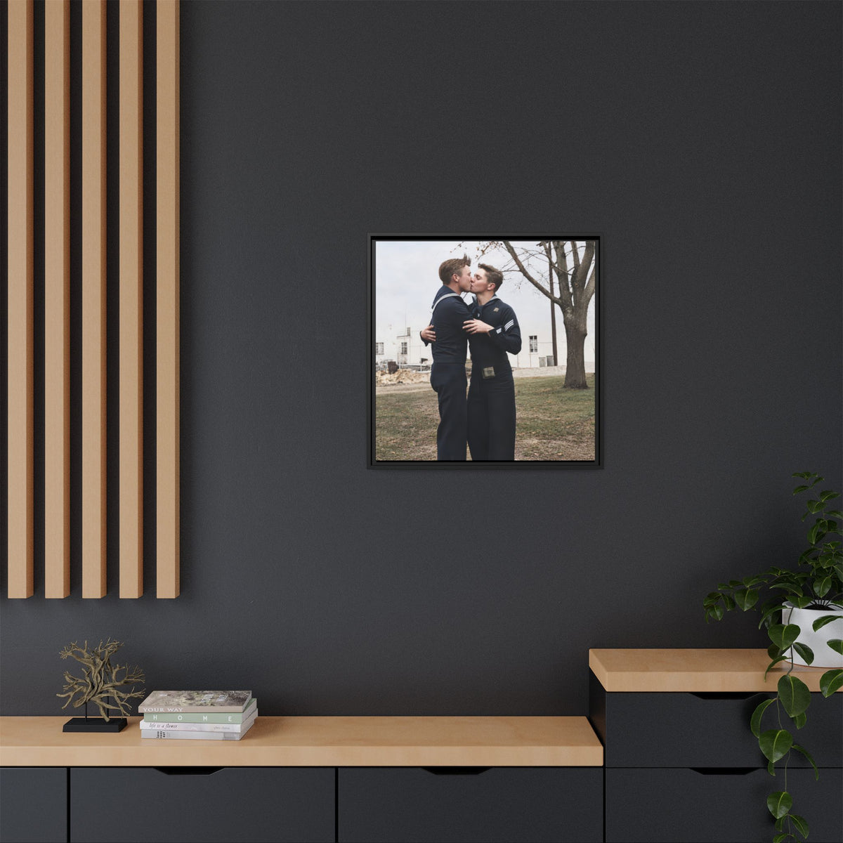 paire 034 | Framed Vintage Photo - Matte Canvas