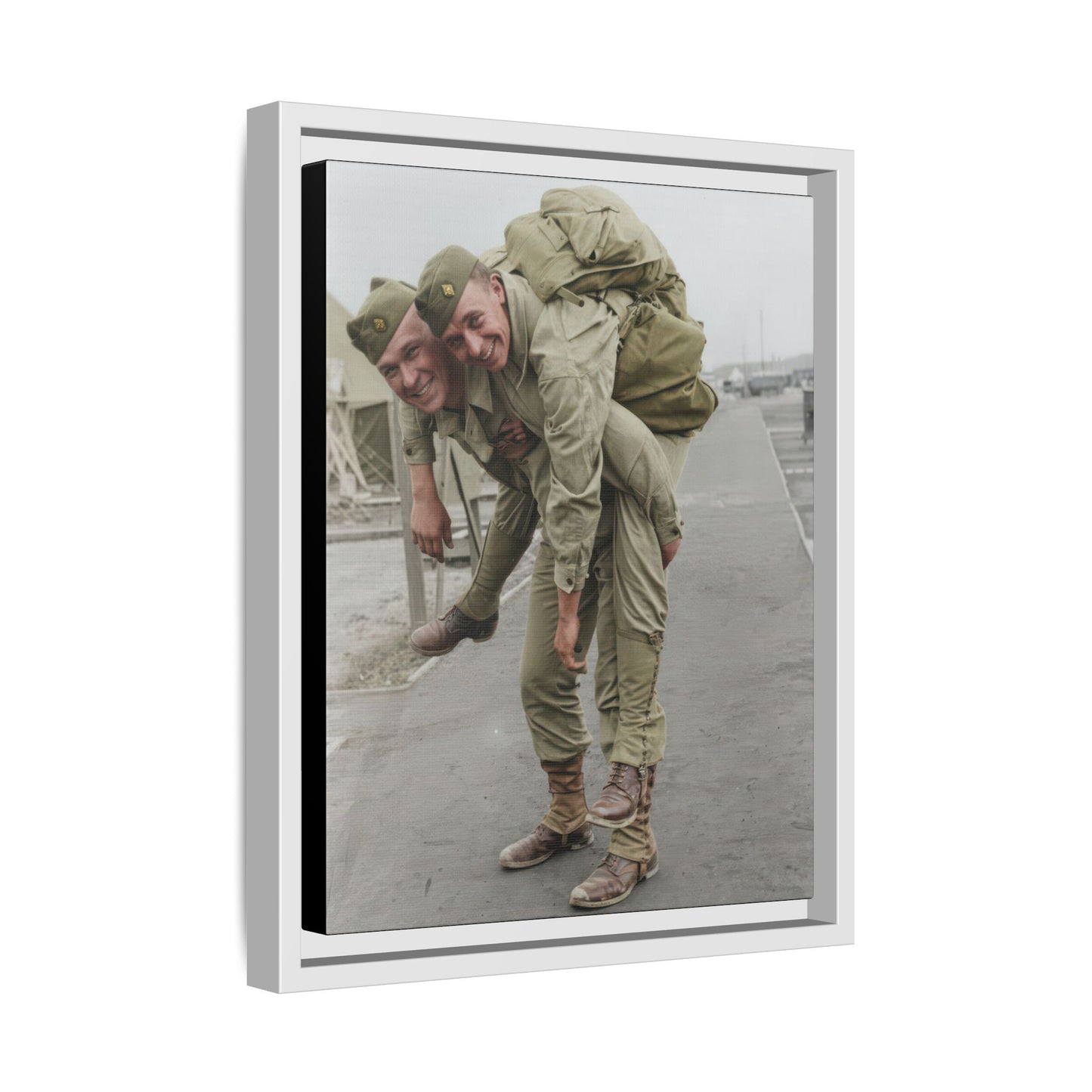 paire 074 | Framed Vintage Photo - Matte Canvas