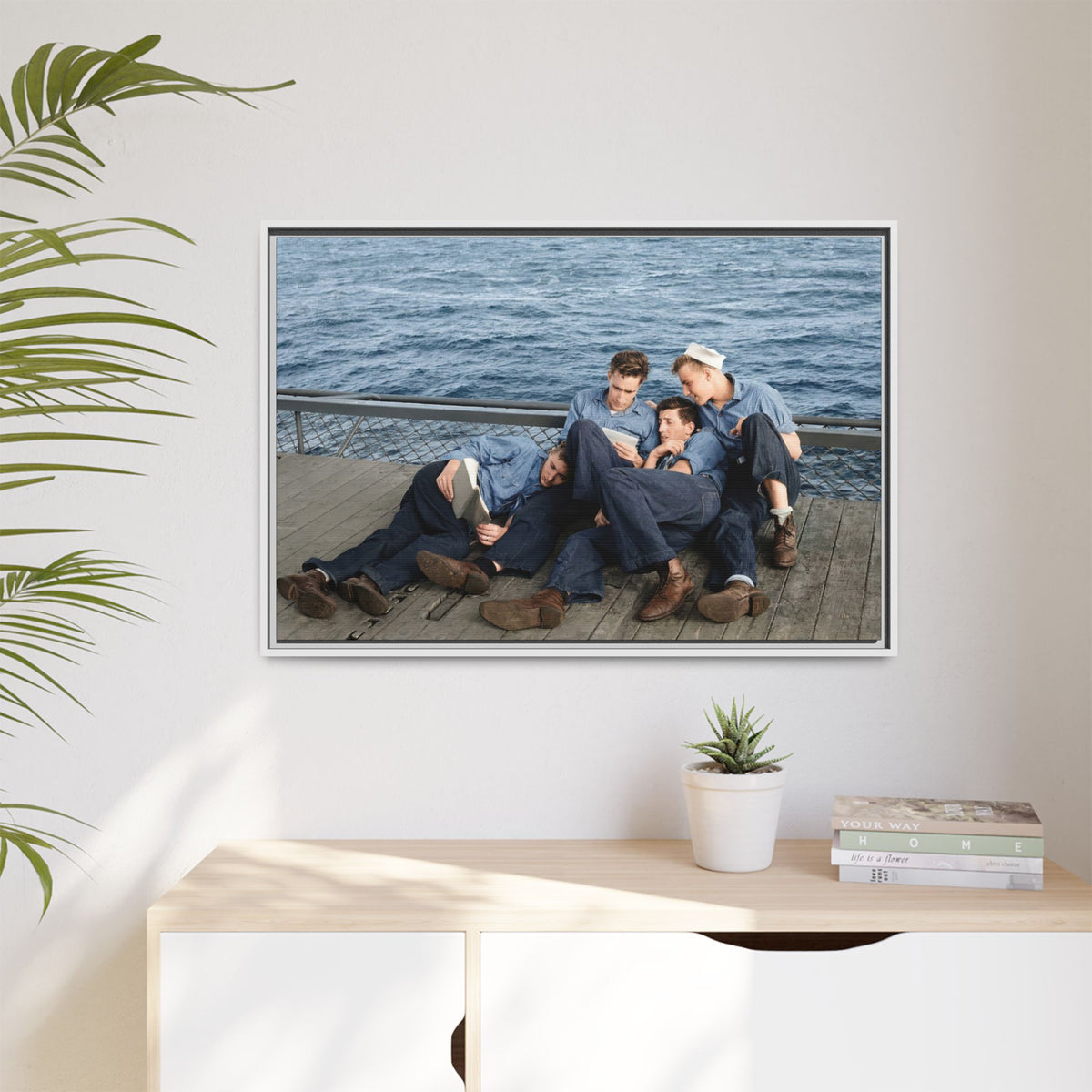 hommes 025 | Framed Vintage Photo - Matte Canvas