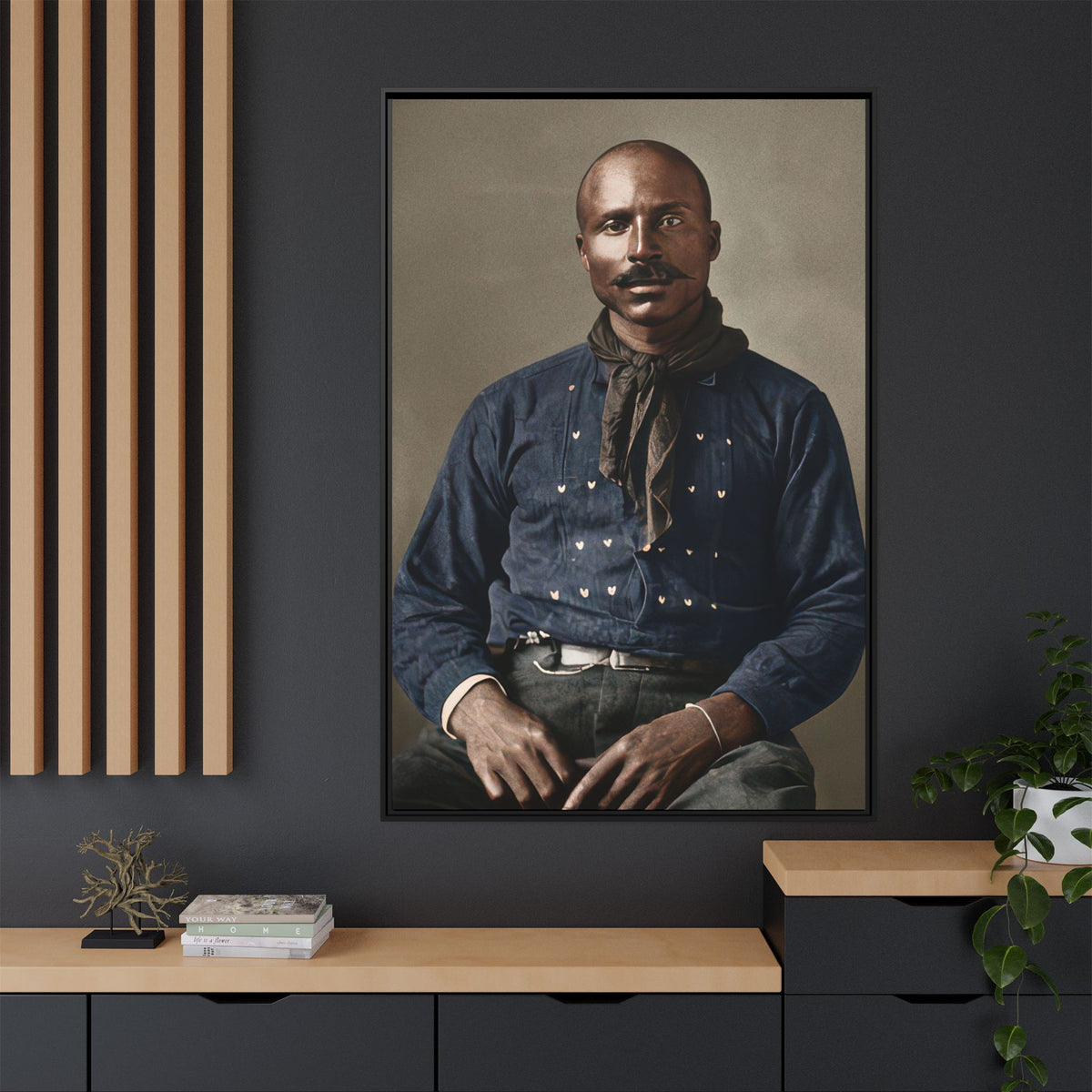 celibataire 017 | Framed Vintage Photo - Matte Canvas