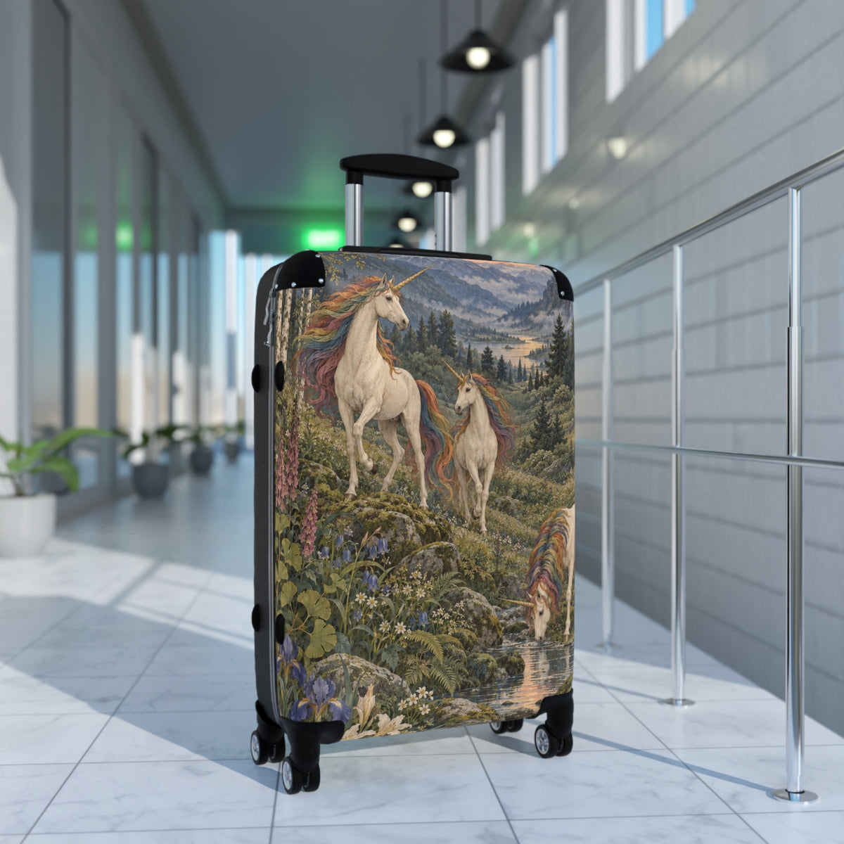 The Rainbow Vale | Three Unicorns Aesthetic Movement Carry-On Suitcase