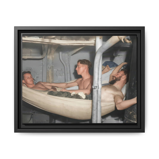 hommes 004 | Framed Vintage Photo - Matte Canvas