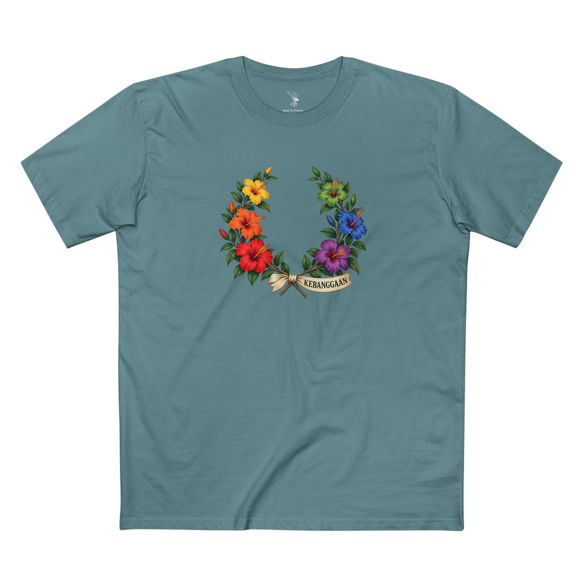 Malaysian Hibiscus Kebanggaan Pride  Laurel Wreath Tee — Shared Belonging