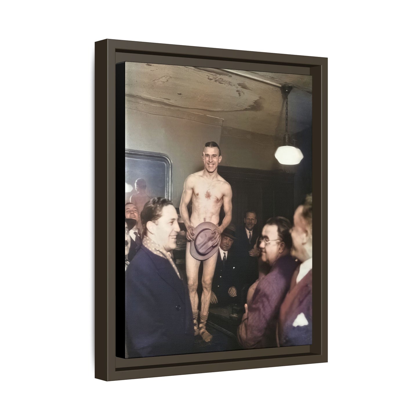 hommes 017 | Framed Vintage Photo - Matte Canvas