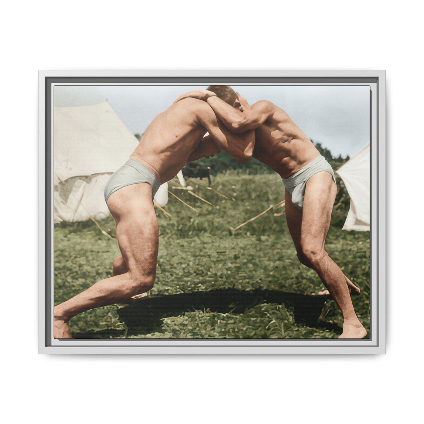 athlétisme 019 | Framed Vintage Photo - Matte Canvas
