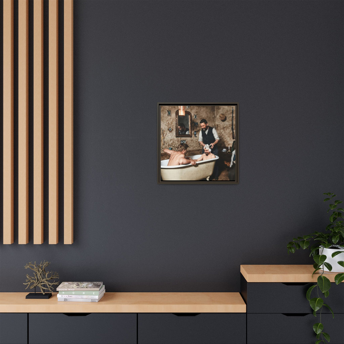 hommes 031 | Framed Vintage Photo - Matte Canvas2