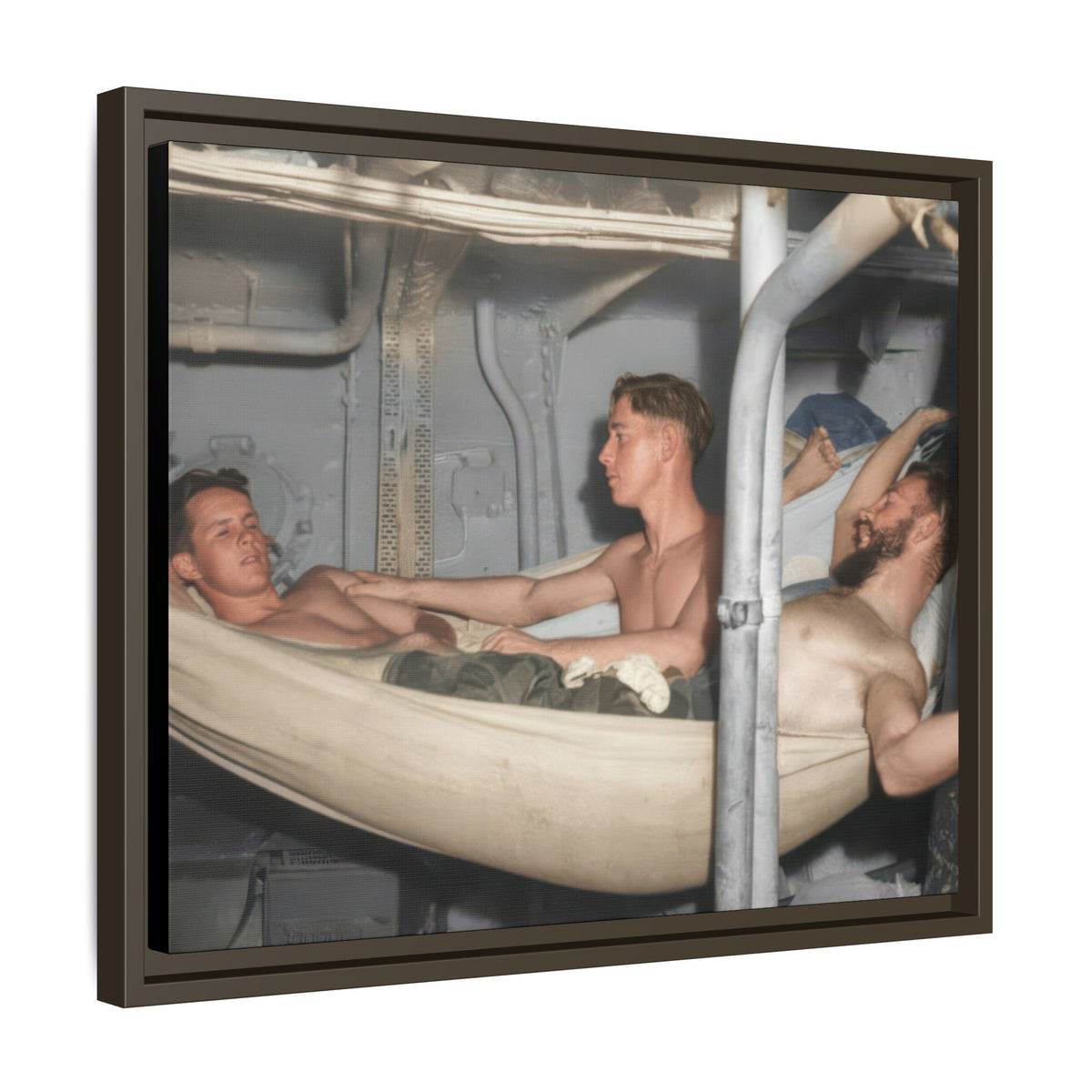 hommes 004 | Framed Vintage Photo - Matte Canvas