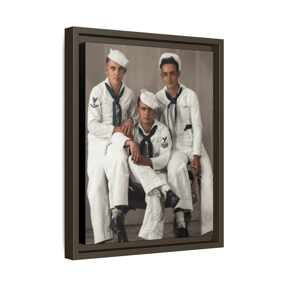 hommes 008 | Framed Vintage Photo - Matte Canvas