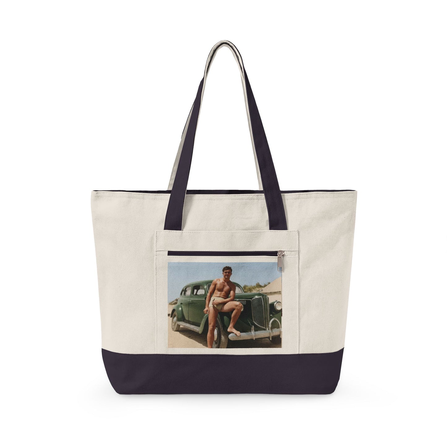 Beach Day Zippered Canvas Tote | nager 022