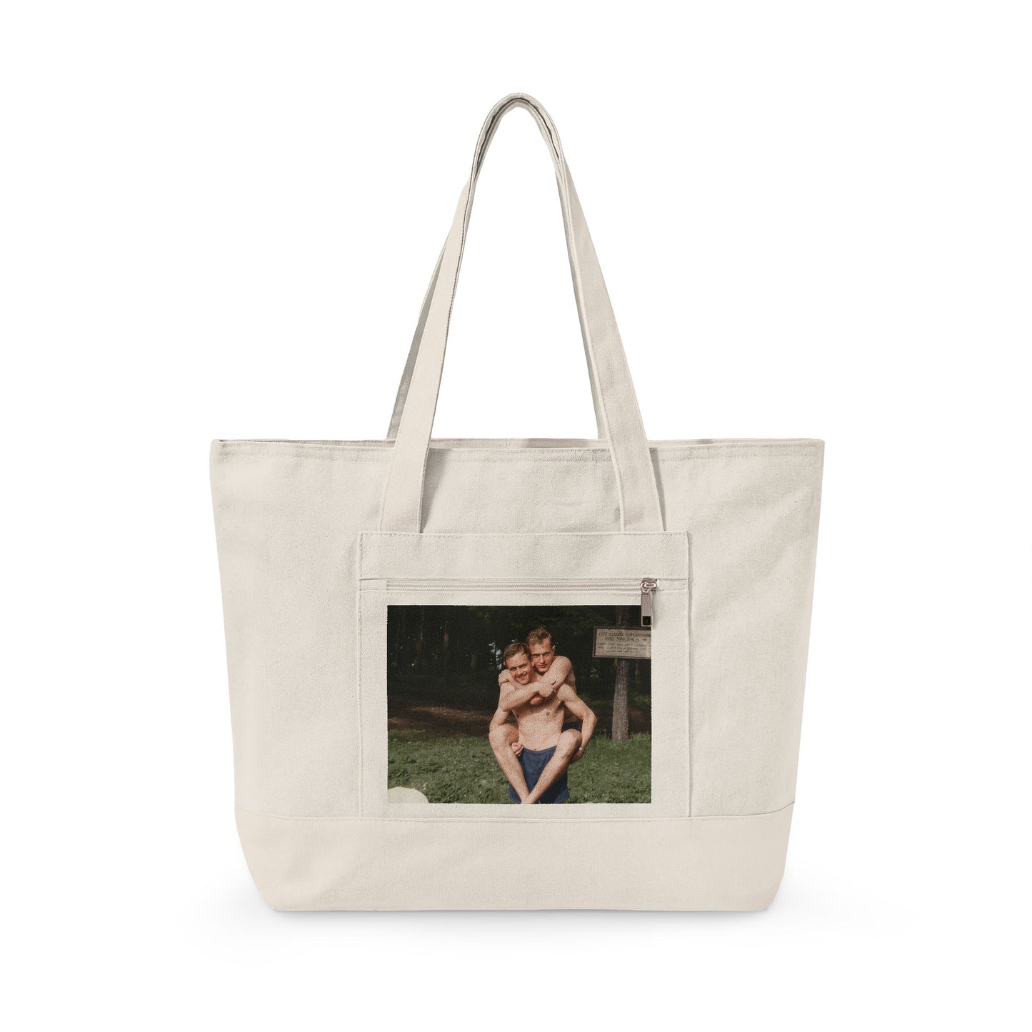 Beach Day Zippered Canvas Tote | Nager 009