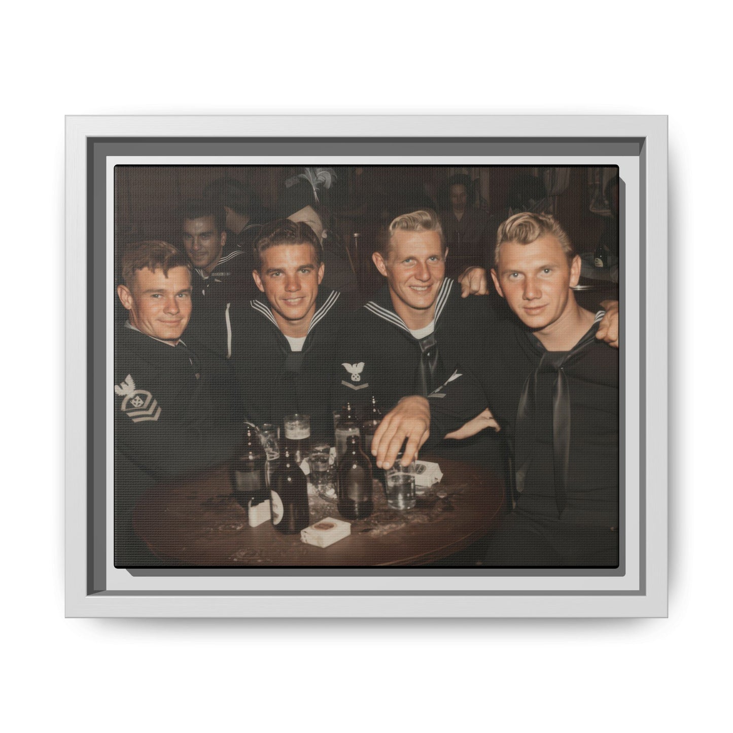 hommes 007 | Framed Vintage Photo - Matte Canvas