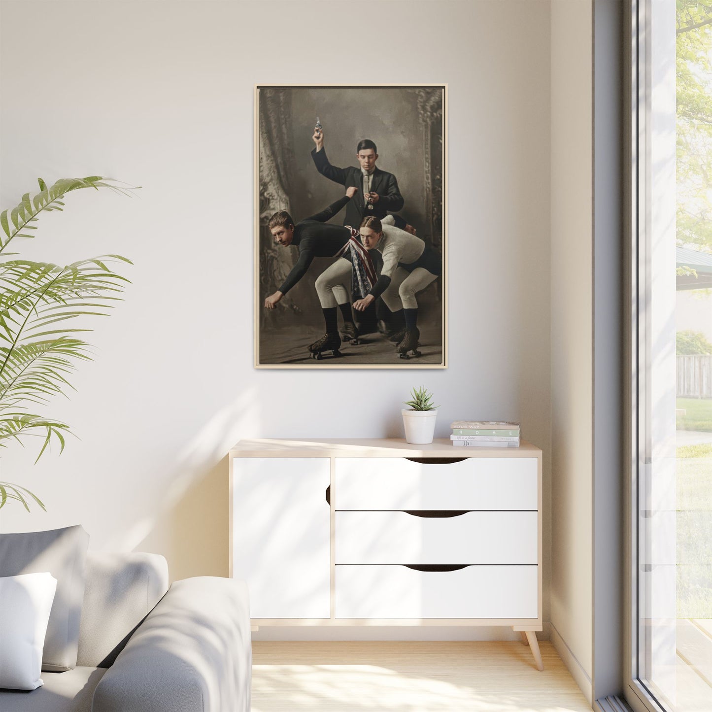 athlétisme 020 | Framed Vintage Photo - Matte Canvas
