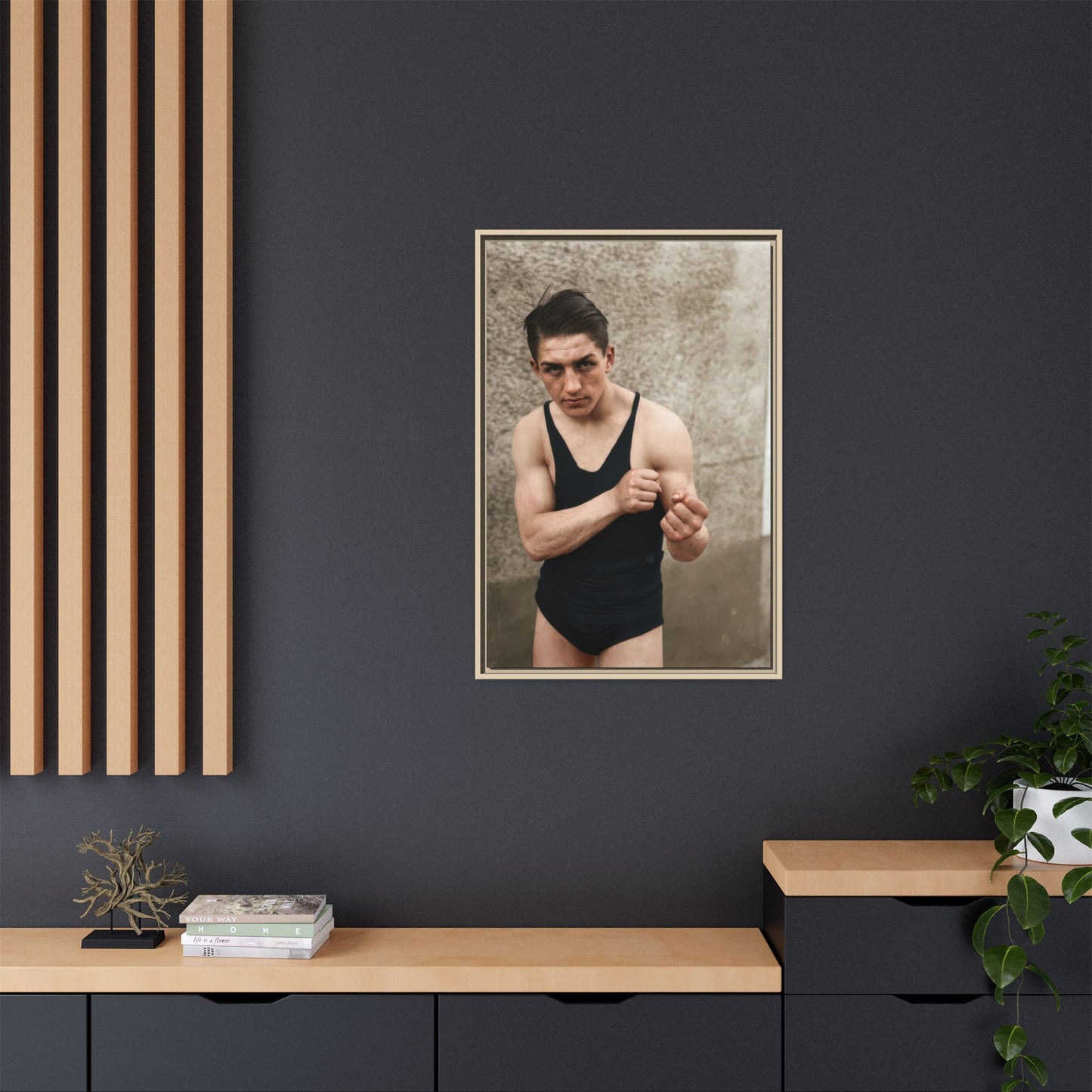 athlétisme 048 | Framed Vintage Photo - Matte Canvas