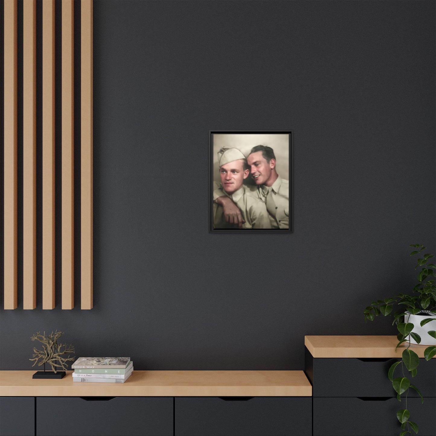 paire 049 | Framed Vintage Photo - Matte Canvas