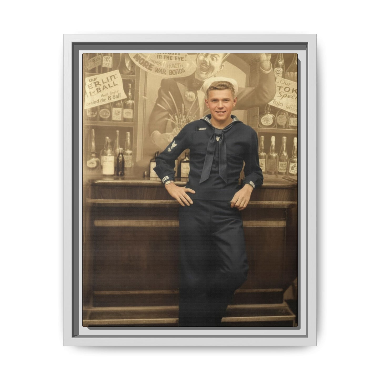 celibataire 006 | Framed Vintage Photo - Matte Canvas