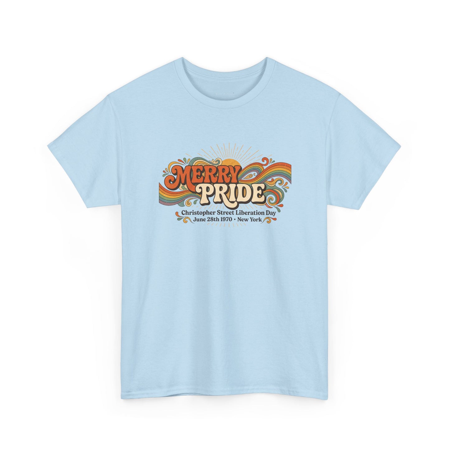 Merry Pride 1970 T-Shirt | Vintage LGBTQ Liberation Tee