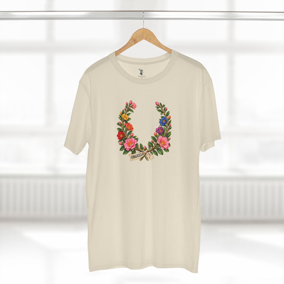 Dominican Bayahibe Rose Pride T-Shirt | ORGULLO Laurel Wreath Tee