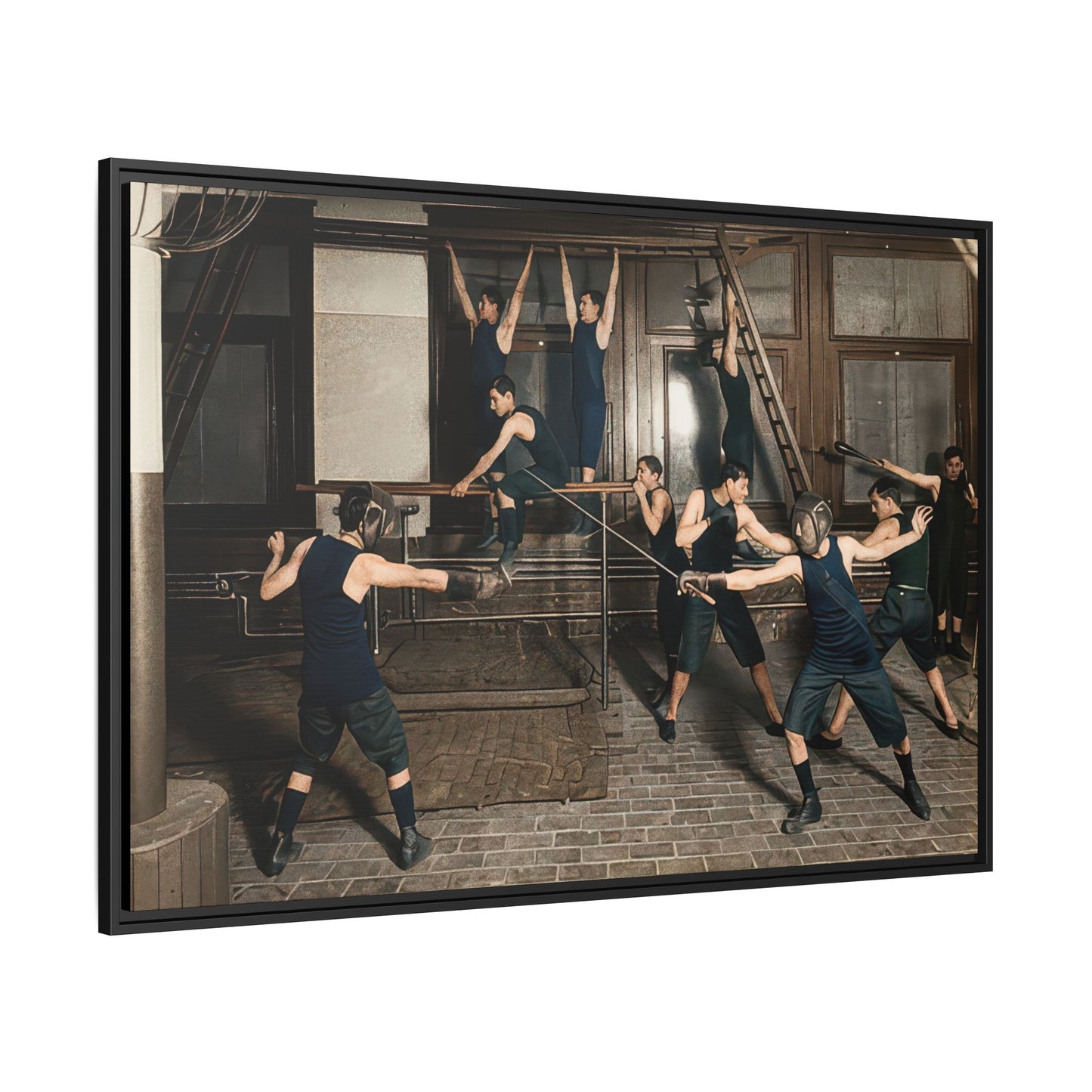 athlétisme 038 | Framed Vintage Photo - Matte Canvas