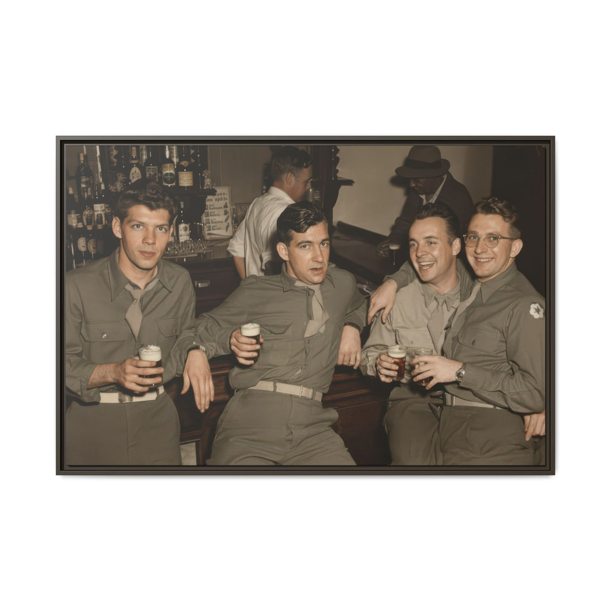 hommes 030 | Framed Vintage Photo - Matte Canvas