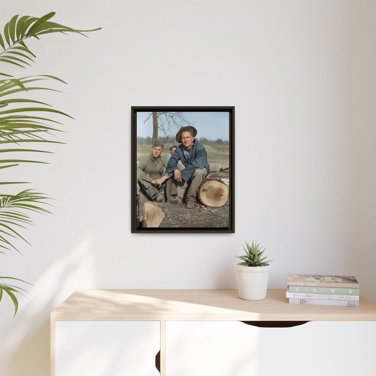 hommes 020 | Framed Vintage Photo - Matte Canvas