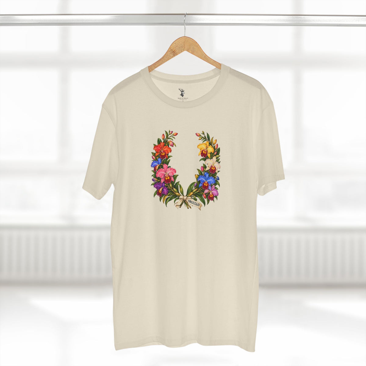 Orgullo Colombian Cattleya Orchid Pride T-Shirt | LGBTQ Luarel Wreath Tee