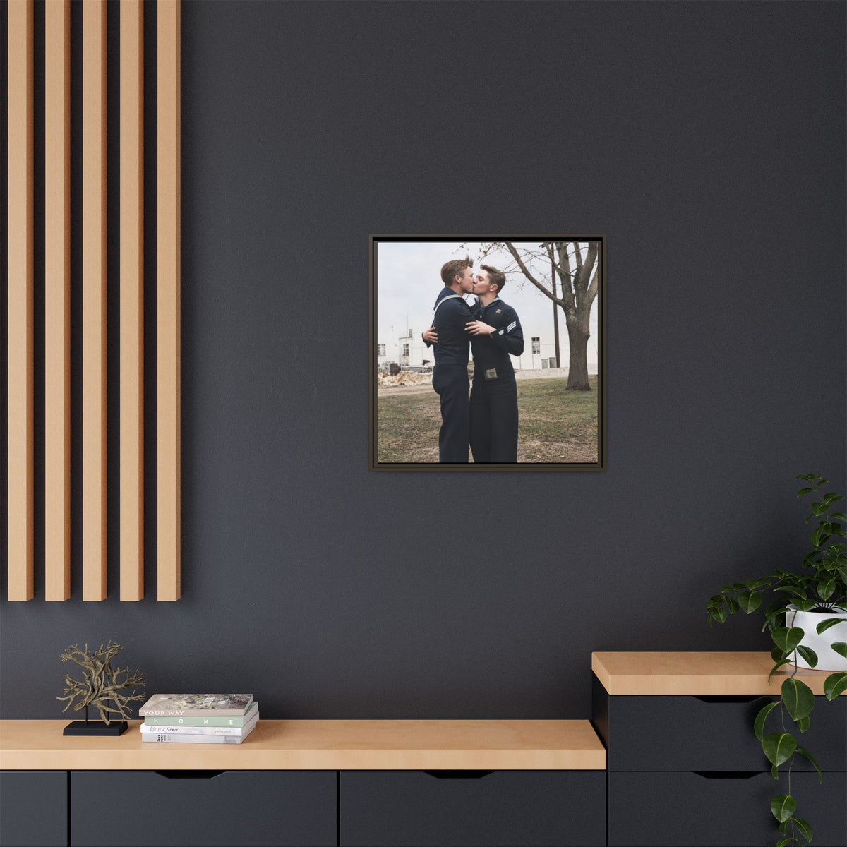 paire 034 | Framed Vintage Photo - Matte Canvas
