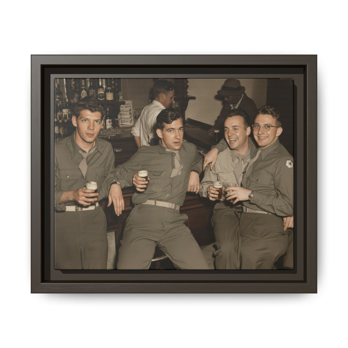 hommes 030 | Framed Vintage Photo - Matte Canvas