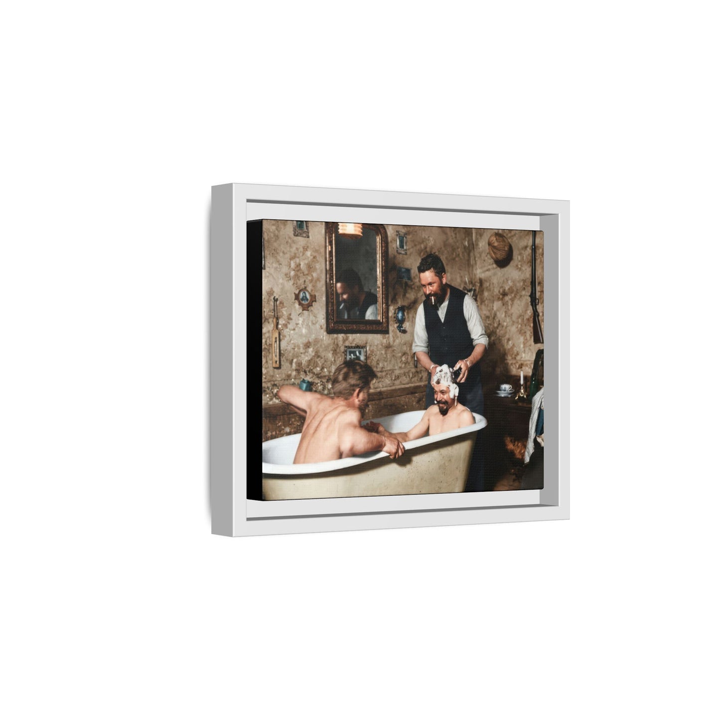 hommes 031 | Framed Vintage Photo - Matte Canvas