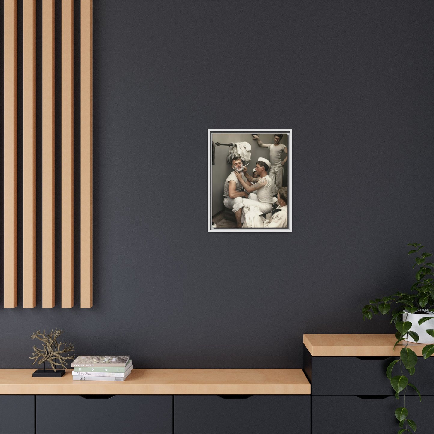 hommes 022 | Framed Vintage Photo - Matte Canvas