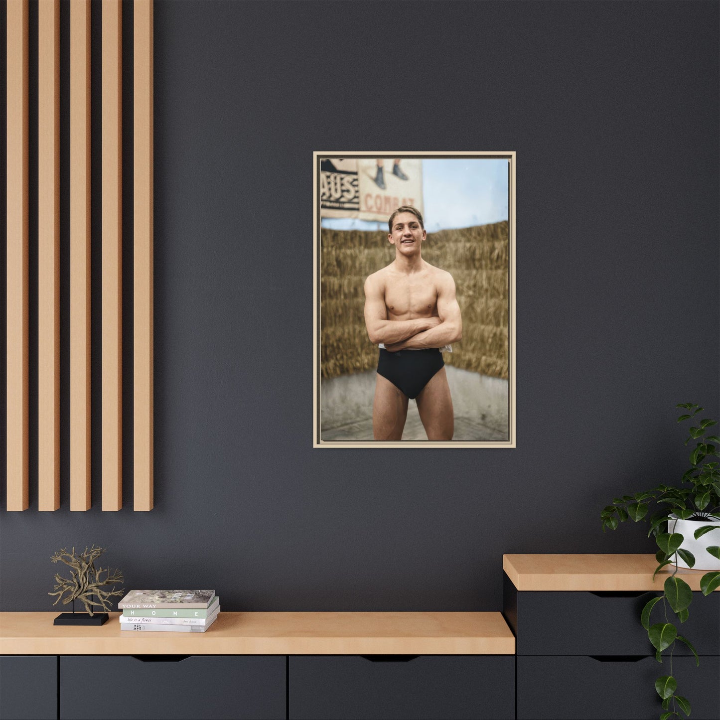 athlétisme 047 | Framed Vintage Photo - Matte Canvas