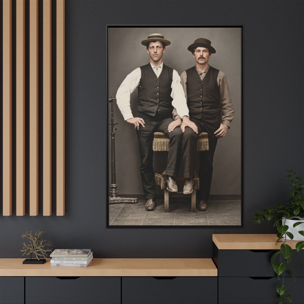 paire 163 | Framed Vintage Photo - Matte Canvas