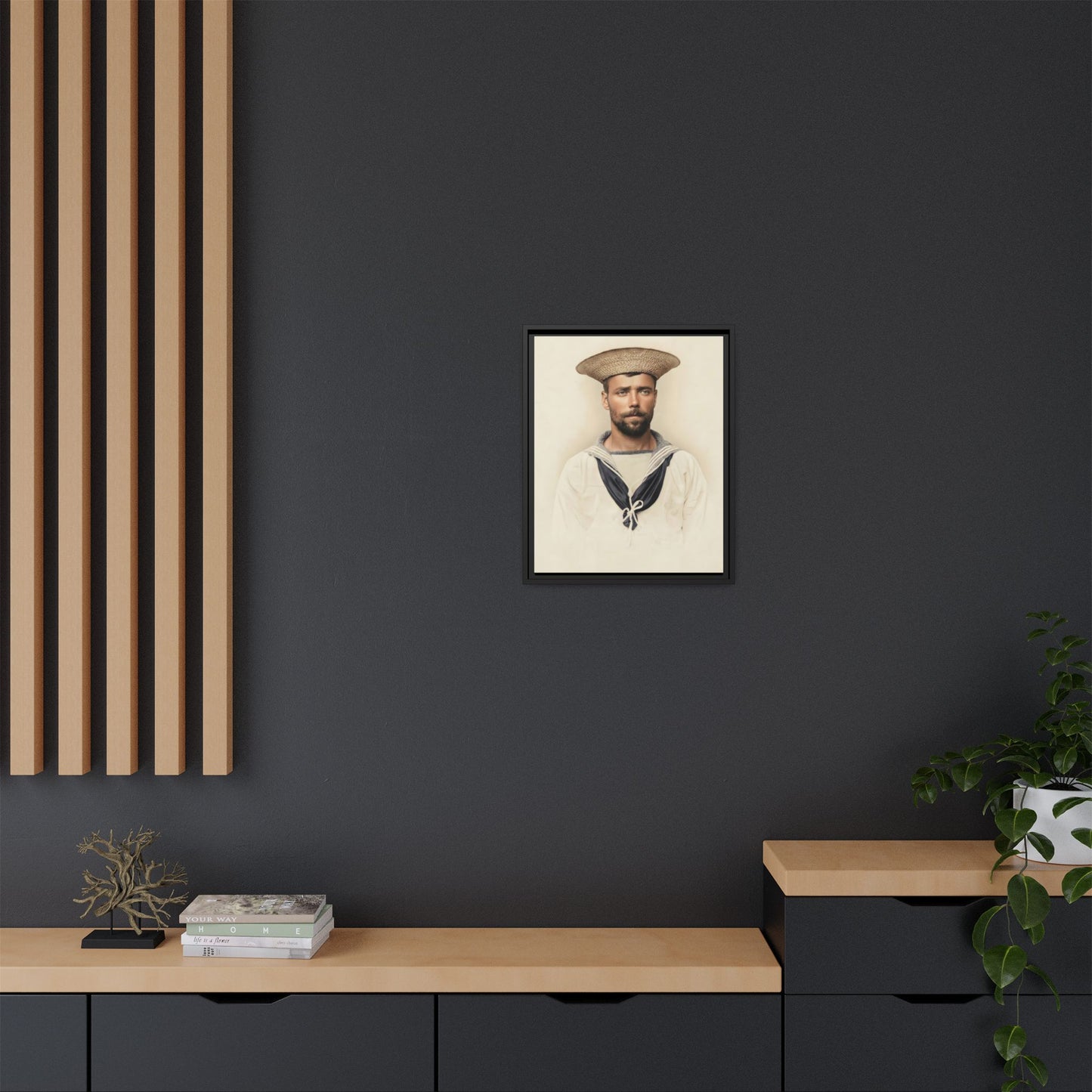 celibataire 020 | Framed Vintage Photo - Matte Canvas