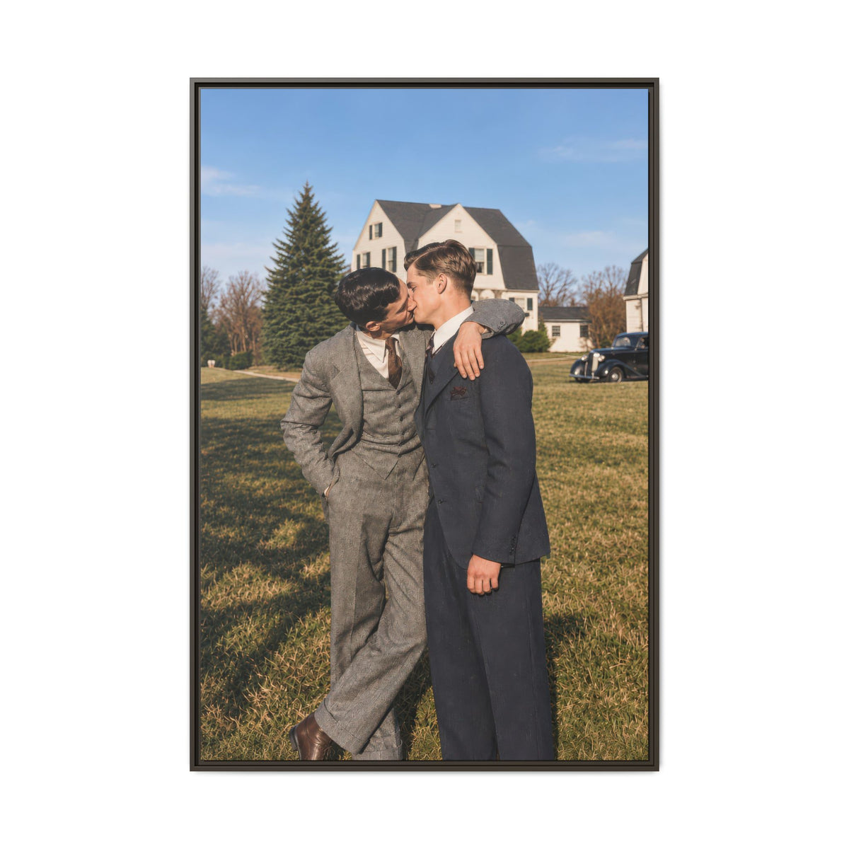 paire 005 | Framed Vintage Photo - Matte Canvas