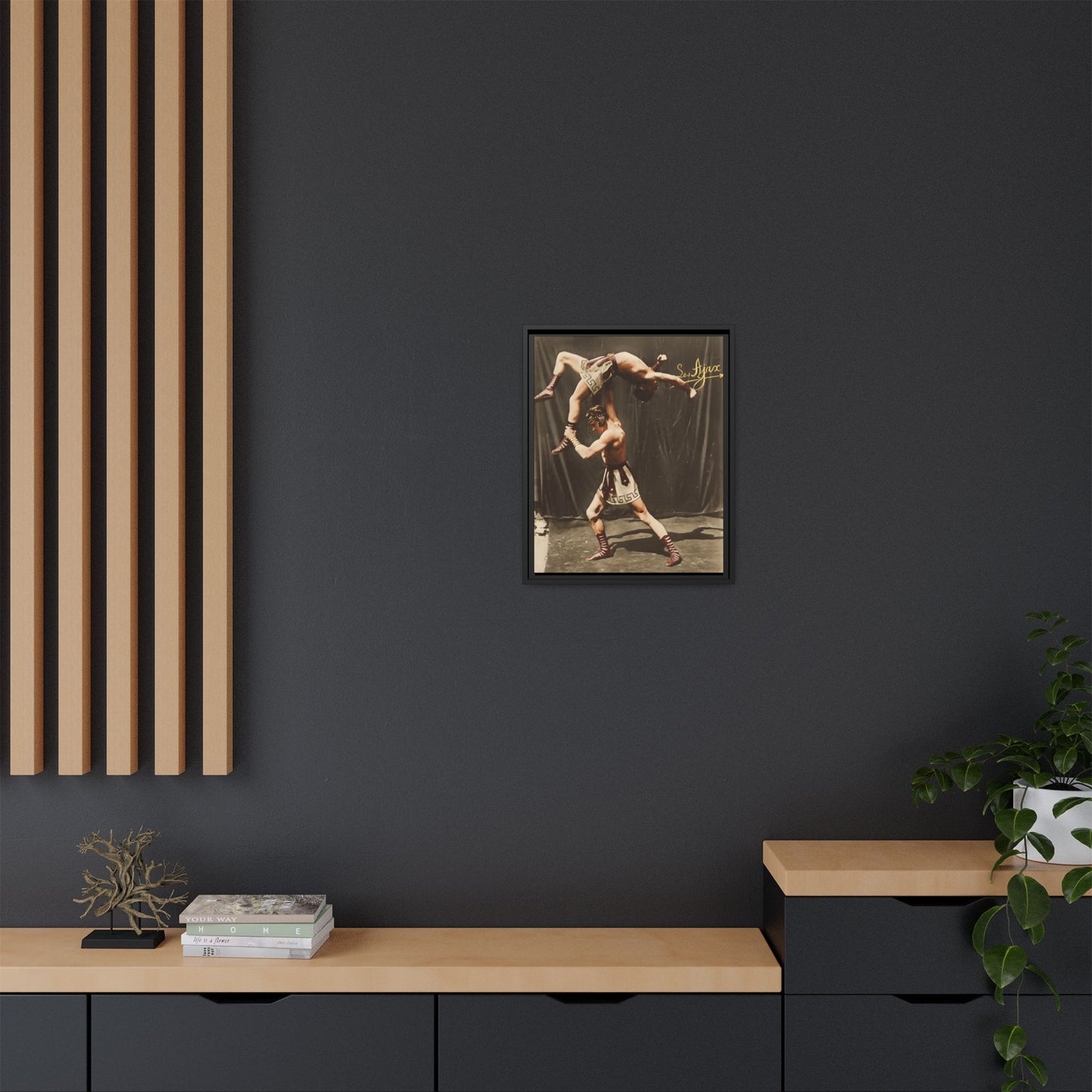 athlétisme 012 | Framed Vintage Photo - Matte Canvas