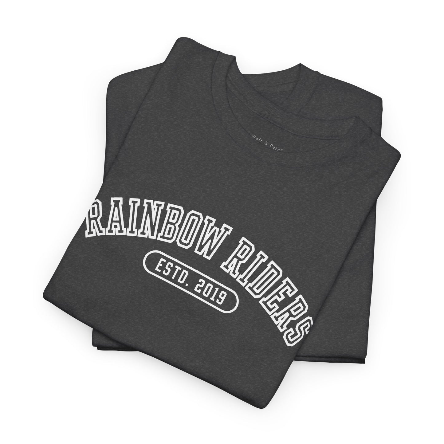 Rainbow Riders Collegiate T-Shirt | Est. 2019 LGBTQ+ Pride Tee