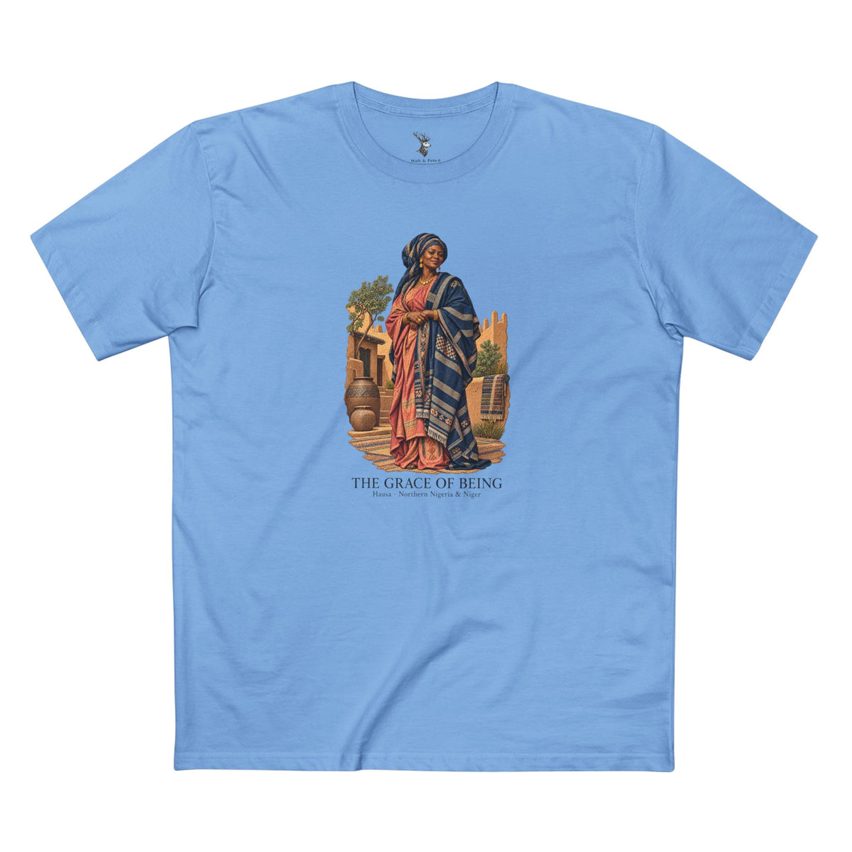 The Grace of Being | Hausa-Inspired Vintage Art T-Shirt