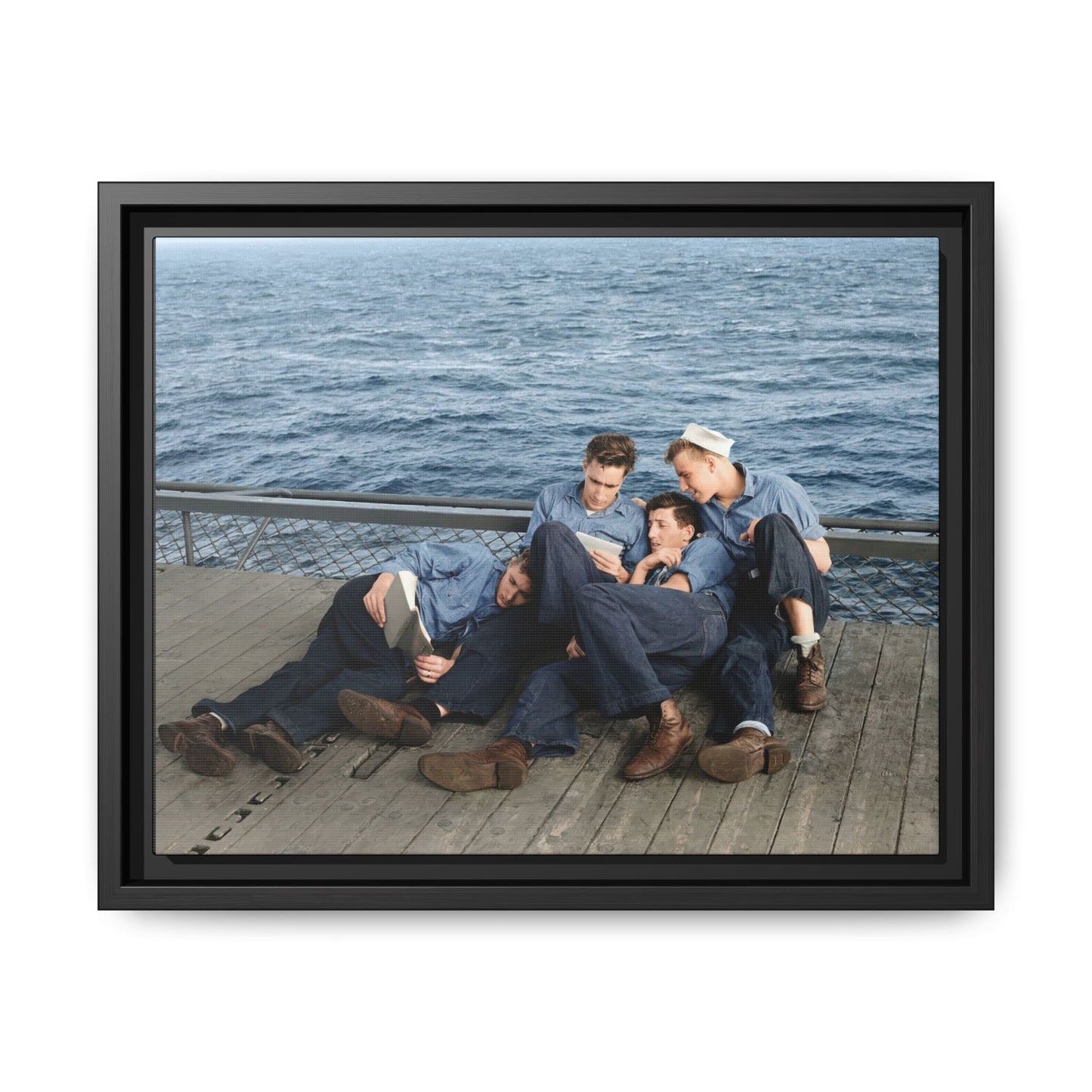 hommes 025 | Framed Vintage Photo - Matte Canvas