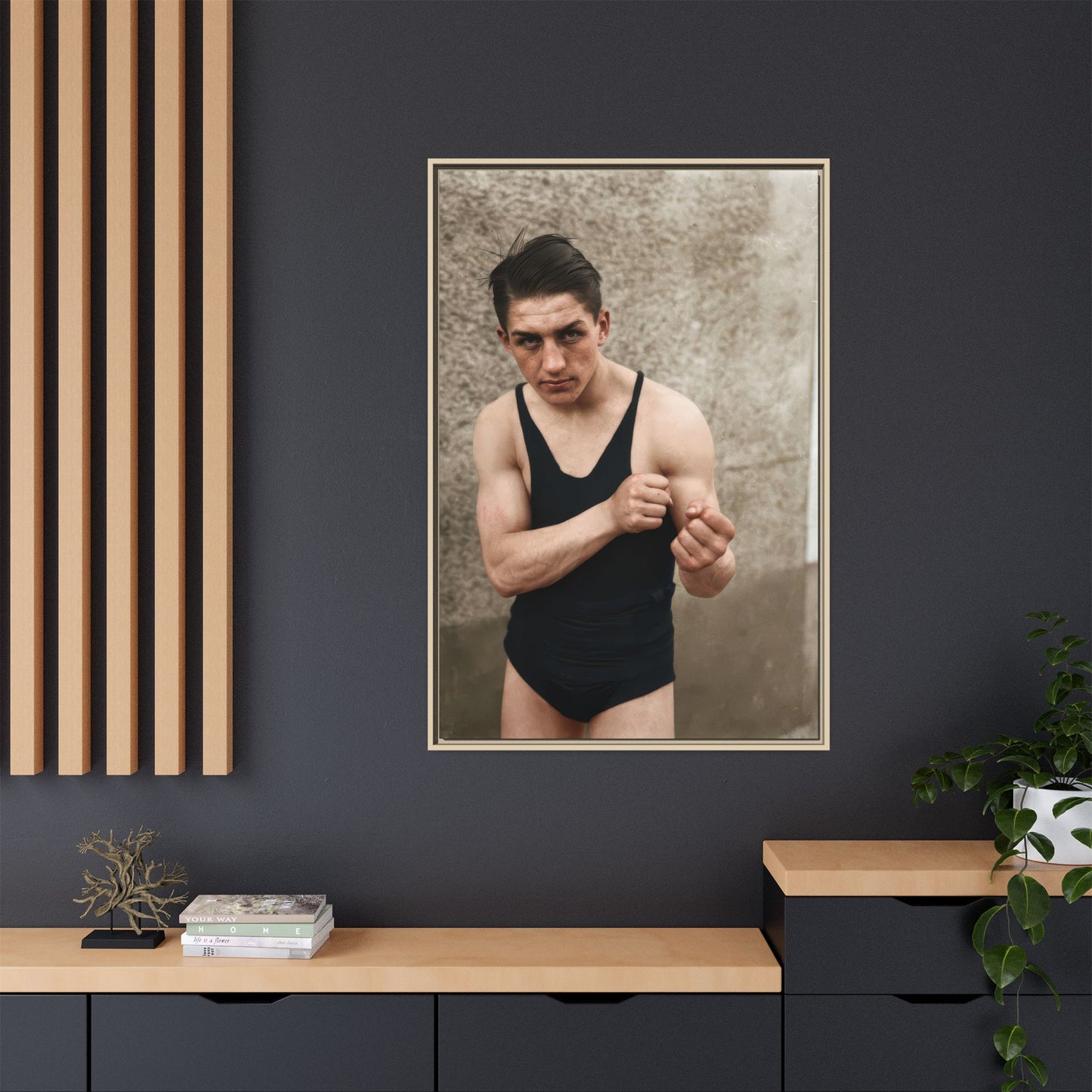 athlétisme 048 | Framed Vintage Photo - Matte Canvas