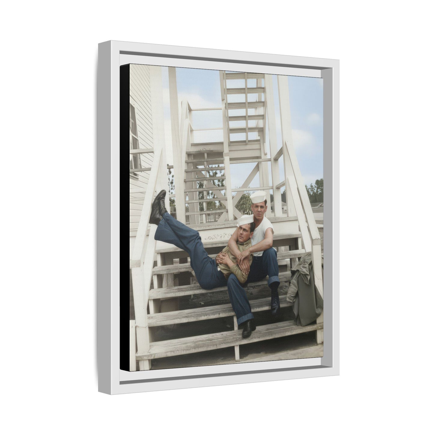paire 066 | Framed Vintage Photo - Matte Canvas