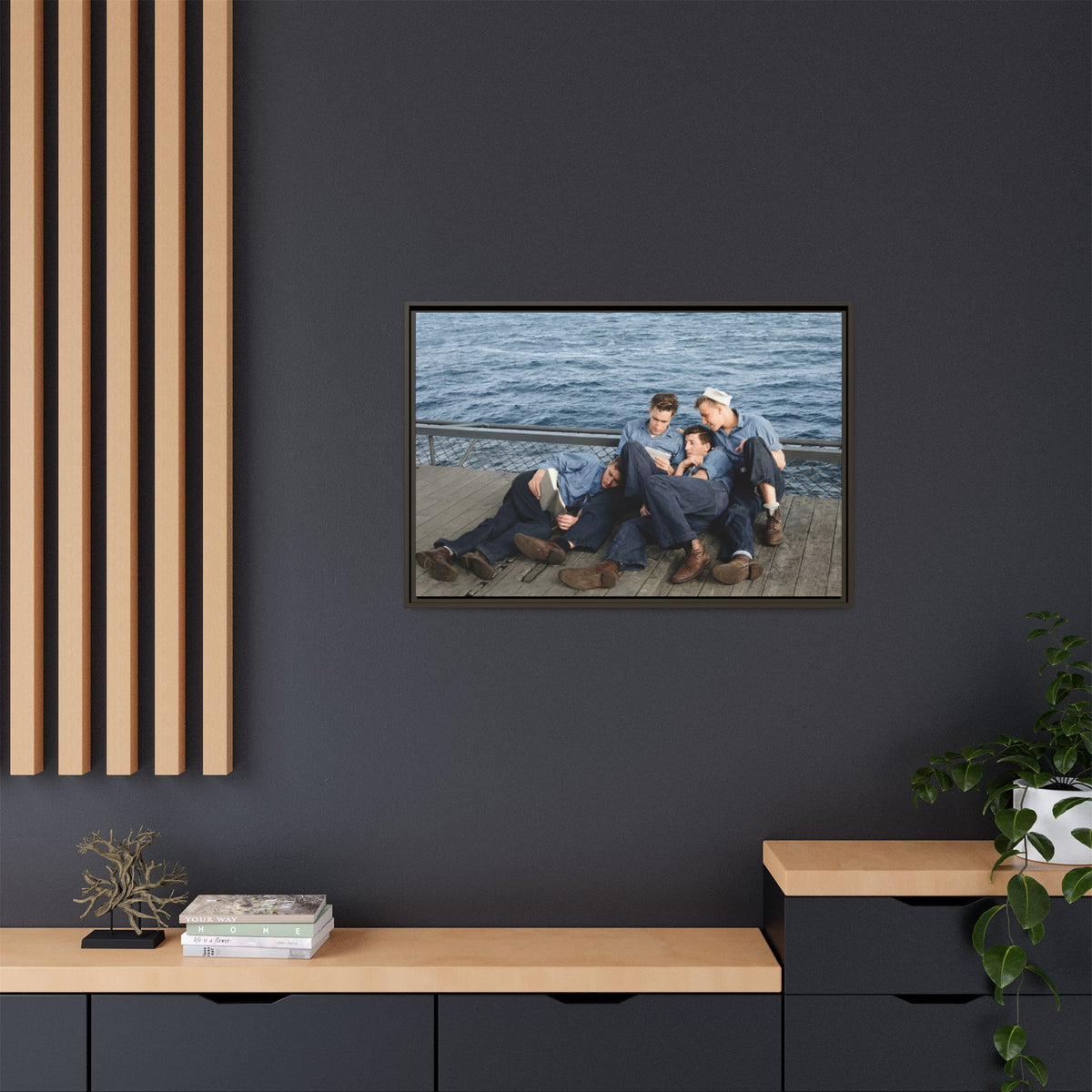 hommes 025 | Framed Vintage Photo - Matte Canvas