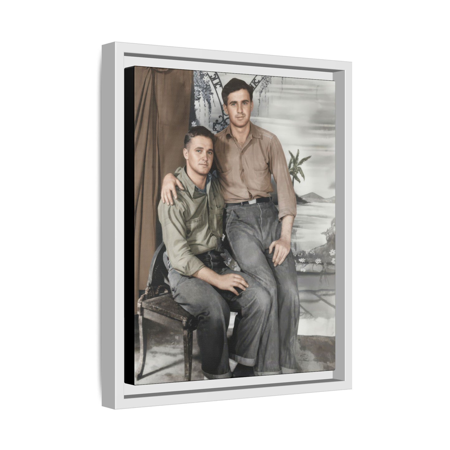 paire 090 | Framed Vintage Photo - Matte Canvas