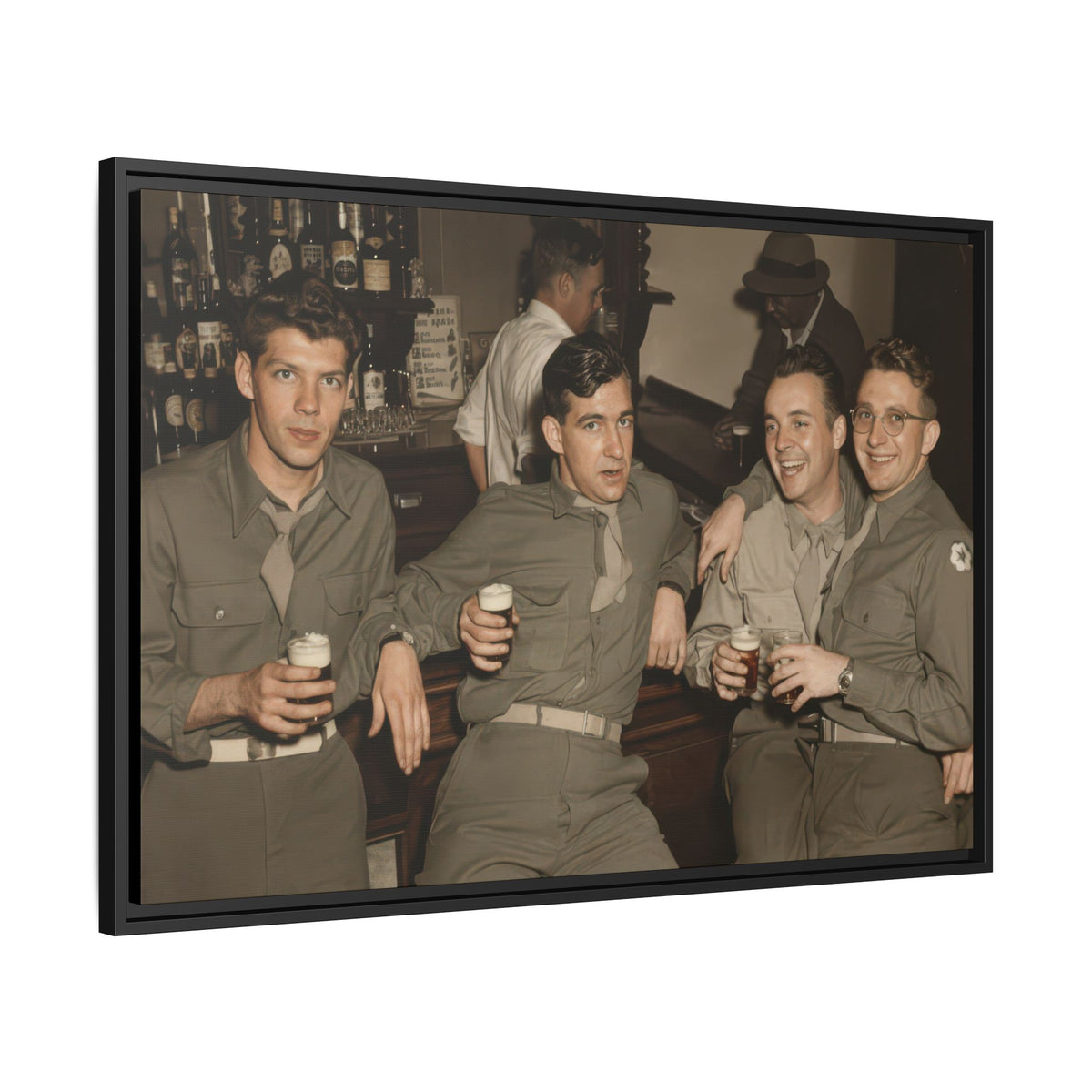 hommes 030 | Framed Vintage Photo - Matte Canvas