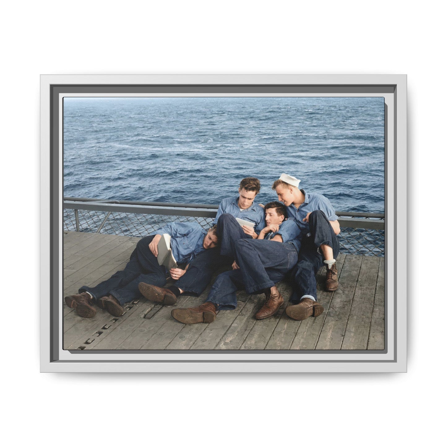 hommes 025 | Framed Vintage Photo - Matte Canvas