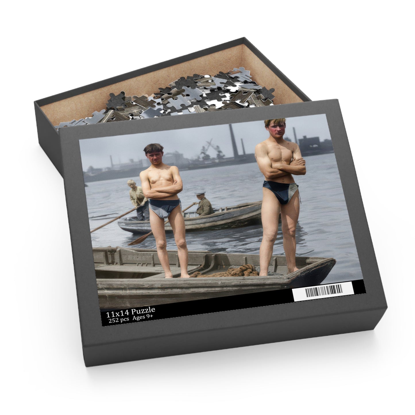 Harbor Swim Companions | Restored Historical Jigsaw Puzzle | nager 050