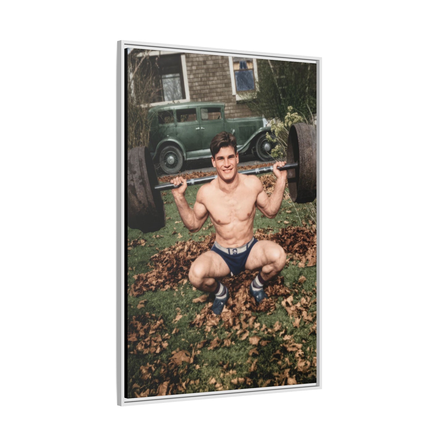 athlétisme 051 | Framed Vintage Photo - Matte Canvas